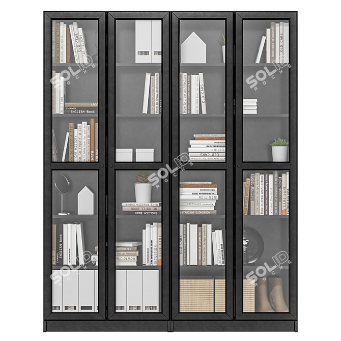 IKEA BILLY/OXBERG Bookcase Set 3D model image 6