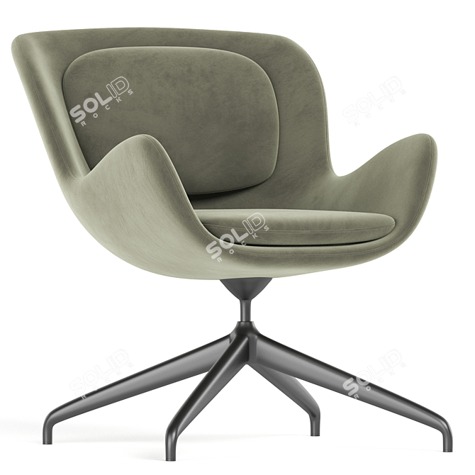 Modern Meghan Armchair 3D Model 3D model image 1