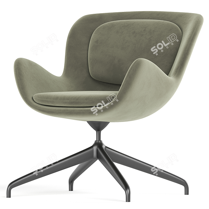 Modern Meghan Armchair 3D Model 3D model image 2