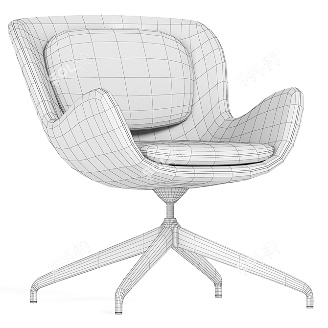 Modern Meghan Armchair 3D Model 3D model image 4