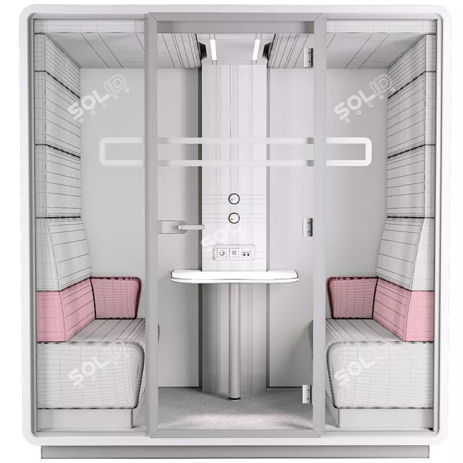 HushMeet S Acoustic Meeting Pod 3D model image 4