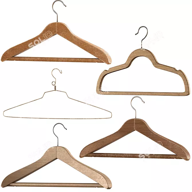 Multipurpose Clothes Hanger Set 3D model image 1