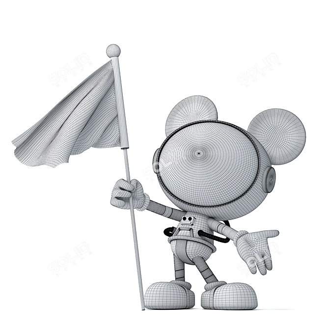 Space Explorer Mickey Figure 3D model image 2