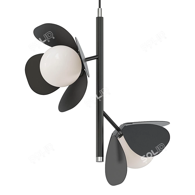 Elegant Monochrome Design Lamp 3D model image 1