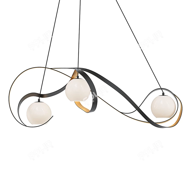 Harmony Pendant - Elegant Karma Symbol 3D model image 1