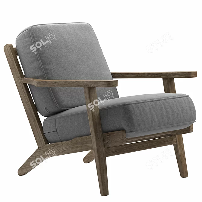 Sleek Metro Accent Seating 3D model image 1