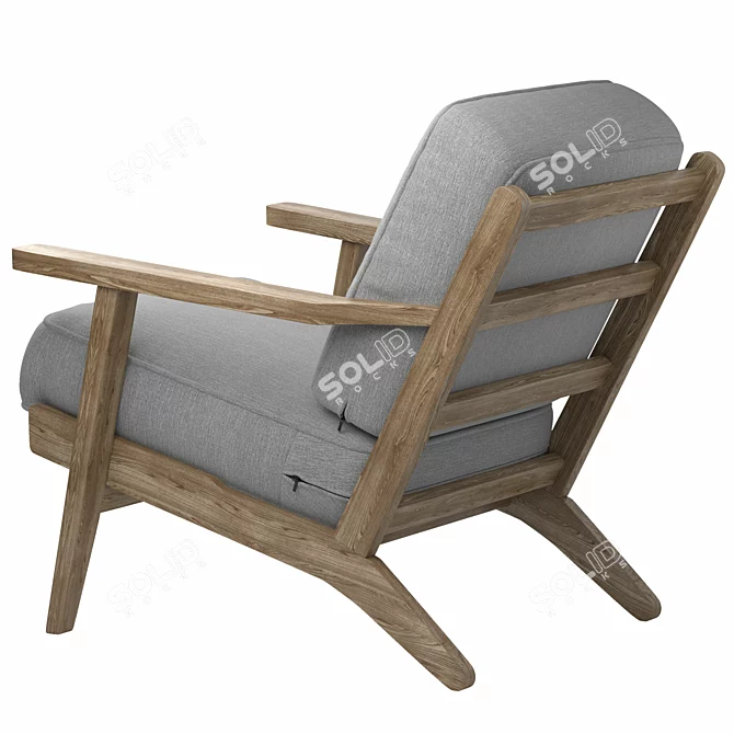 Sleek Metro Accent Seating 3D model image 4