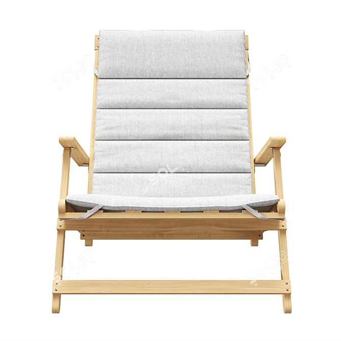 Modern Carl Hansen Deck Chair 3D model image 2