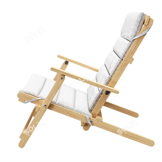 Modern Carl Hansen Deck Chair 3D model image 3