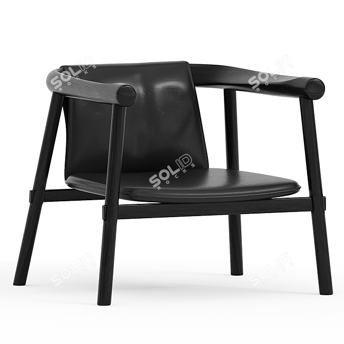 Luxury Leather Armchair: Atlay 3D model image 1