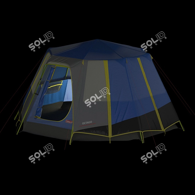 8 Person Dome Tent Reflective 3D model image 5