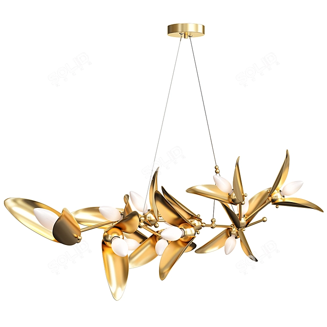 Elegant Lavra B Chandelier by Anzazo 3D model image 3
