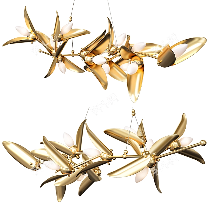 Elegant Lavra B Chandelier by Anzazo 3D model image 7