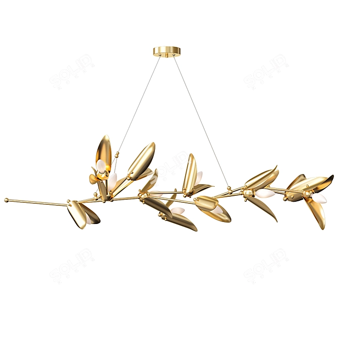 Elegant Lavra B Chandelier by Anzazo 3D model image 8