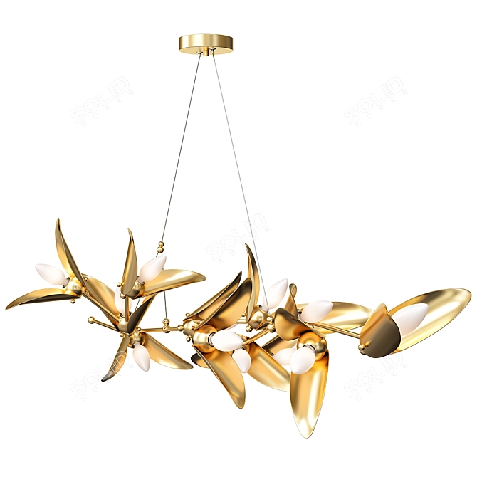 Elegant Lavra B Chandelier by Anzazo 3D model image 9