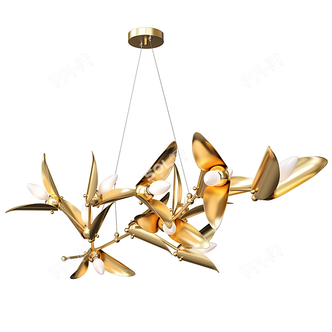 Elegant Lavra B Chandelier by Anzazo 3D model image 10