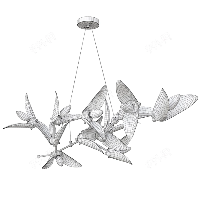 Elegant Lavra B Chandelier by Anzazo 3D model image 11