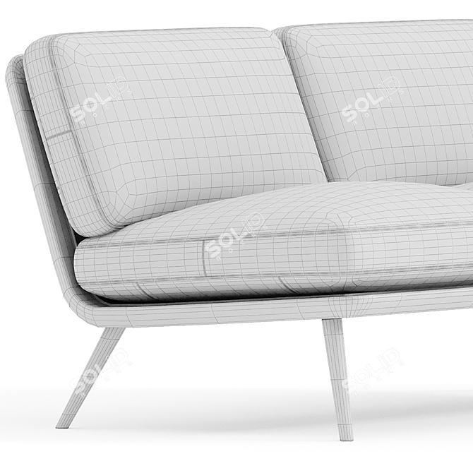 Modern Elegance Spine Sofa 3D model image 3