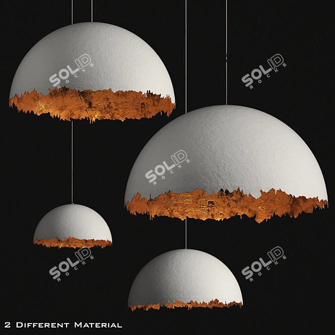 Catellani & Smith Metal Gypsum Pendant 3D model image 1