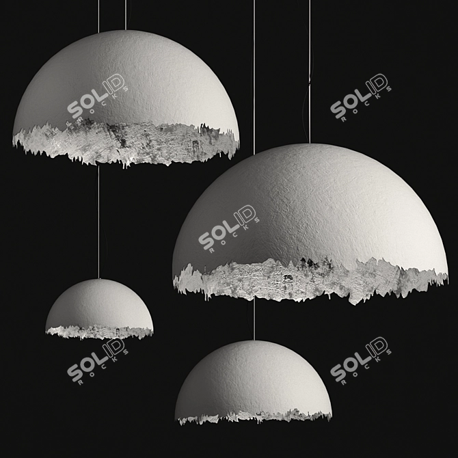 Catellani & Smith Metal Gypsum Pendant 3D model image 2