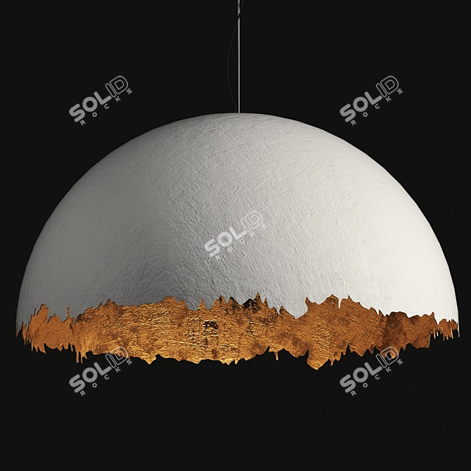 Catellani & Smith Metal Gypsum Pendant 3D model image 3