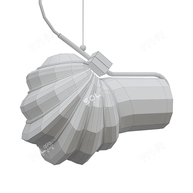  Artful Murano Glass Pendant Lamp 3D model image 2