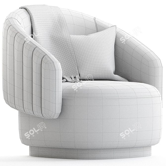 Stylish Swivel Armchair by i4 Mariani 3D model image 3