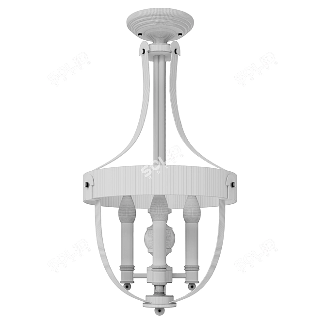 Modern Escada Pendant Chandelier 3D model image 2