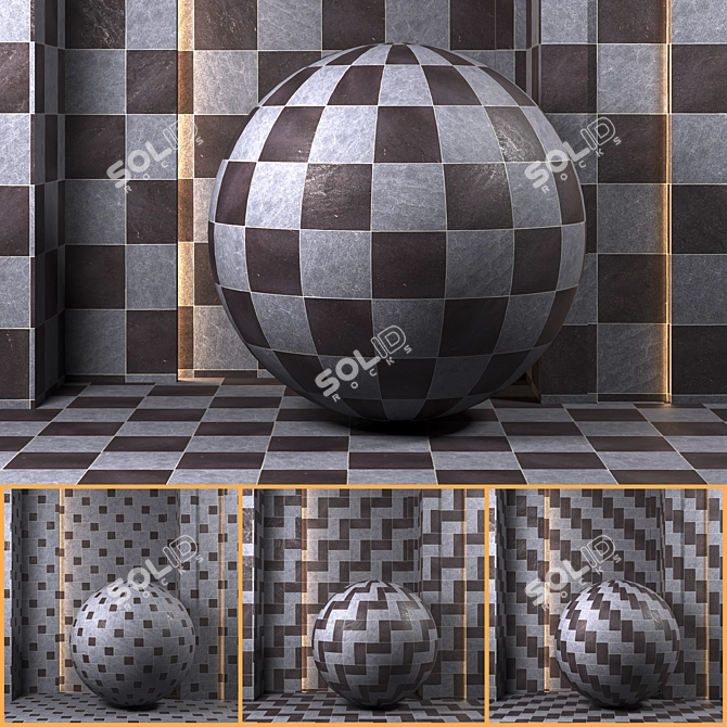 Luxury Tile Pattern Collection 3D model image 1