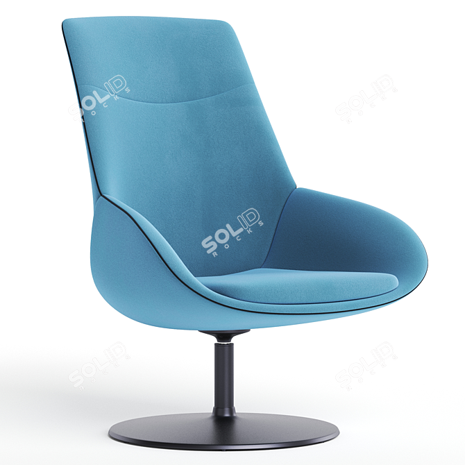 Modern Fabric Armchair Noom 20 3D model image 1