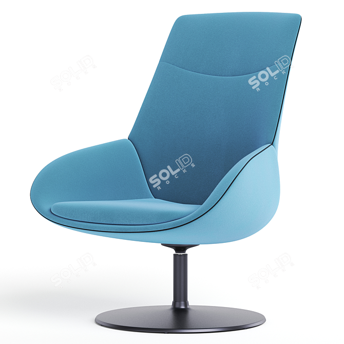 Modern Fabric Armchair Noom 20 3D model image 3