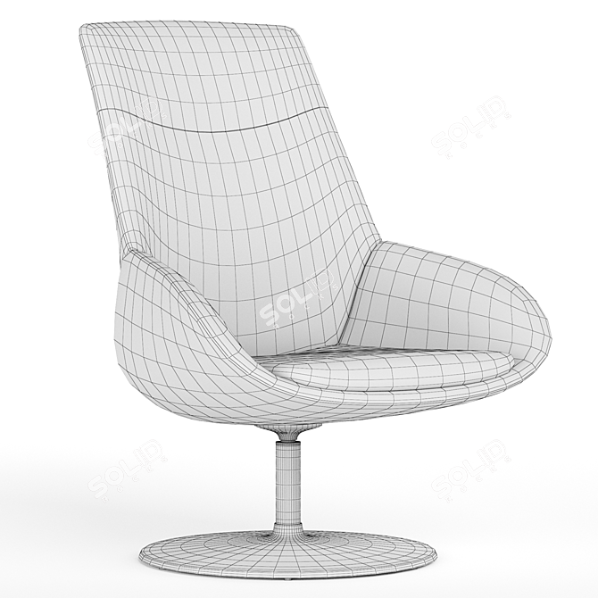 Modern Fabric Armchair Noom 20 3D model image 4