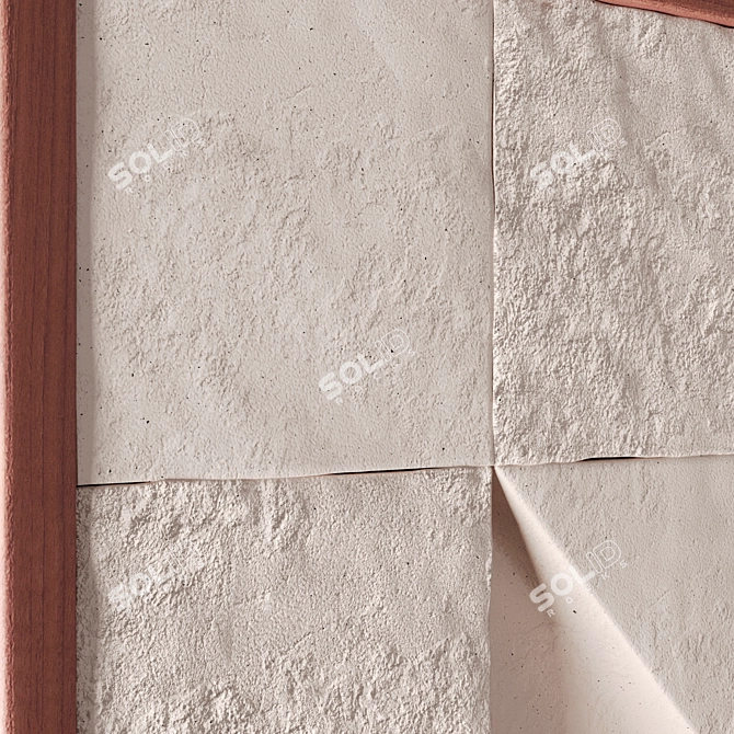 Wooden Framed 3D Mosaic Relief 3D model image 4