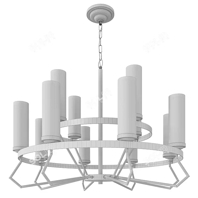 Elegant Lightstar Flume Pendant Chandelier 3D model image 4