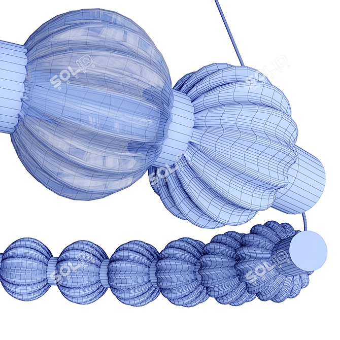 Amulet Blown Glass LED Pendant 3D model image 4