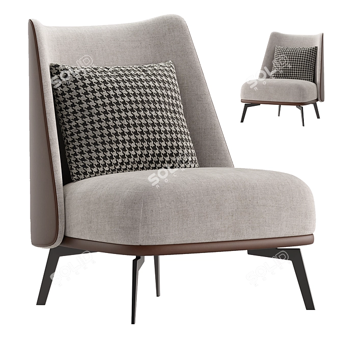 Modern HC28 DEBBIE Armchair Render 3D model image 1