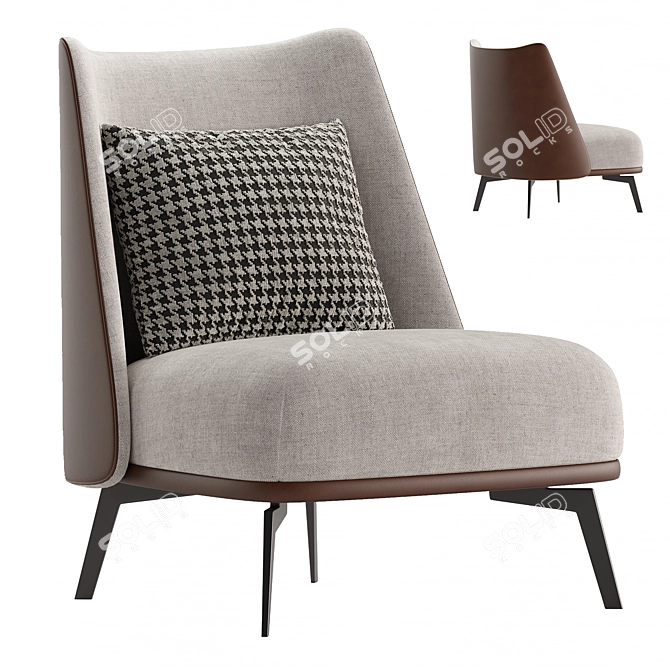 Modern HC28 DEBBIE Armchair Render 3D model image 2