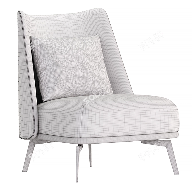 Modern HC28 DEBBIE Armchair Render 3D model image 5