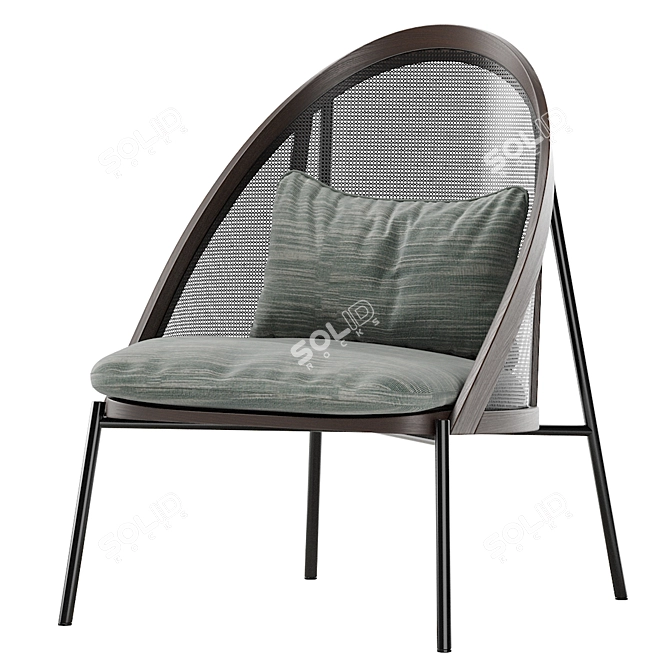 Contemporary Loie Lounge Chair 3D model image 1