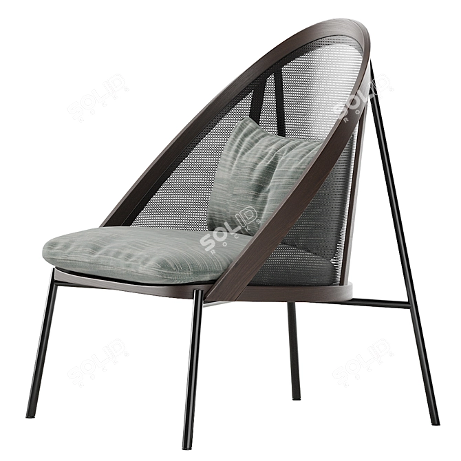 Contemporary Loie Lounge Chair 3D model image 2