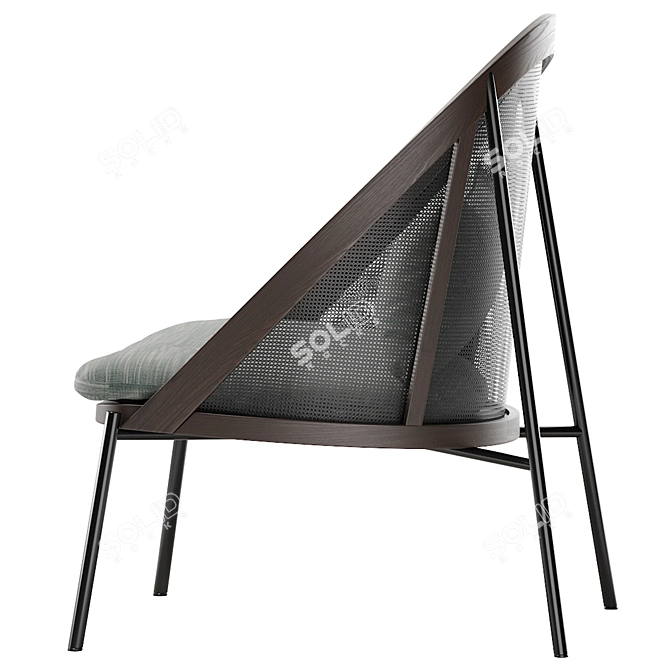 Contemporary Loie Lounge Chair 3D model image 3