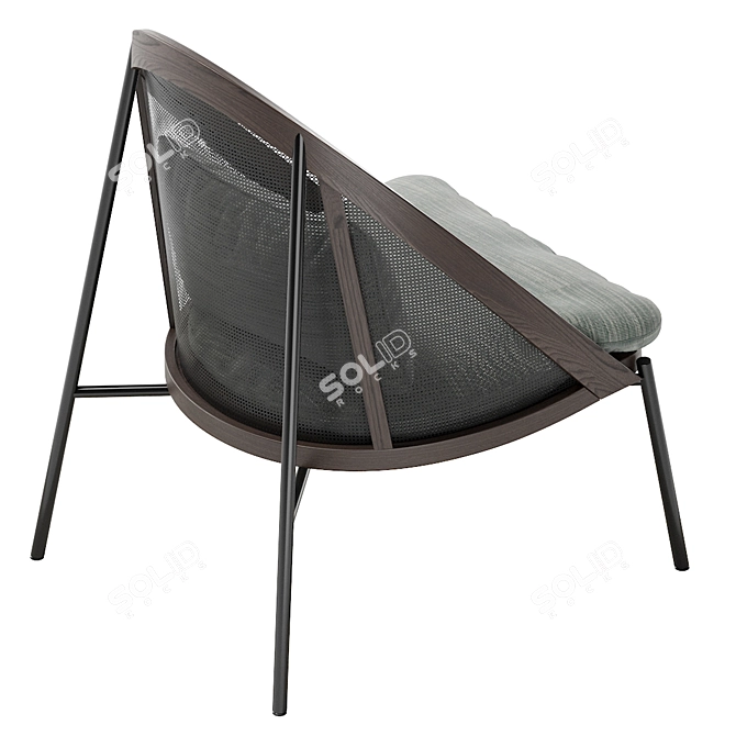 Contemporary Loie Lounge Chair 3D model image 4