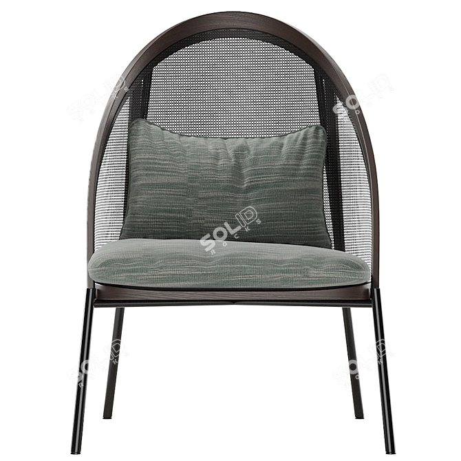 Contemporary Loie Lounge Chair 3D model image 5
