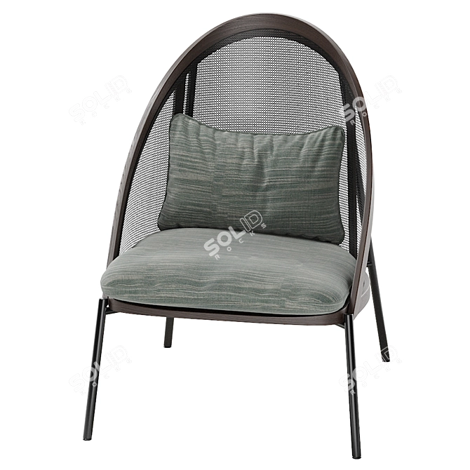 Contemporary Loie Lounge Chair 3D model image 6