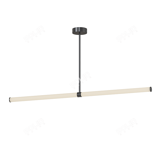 Sleek Glass Tube LED Lamp 3D model image 1