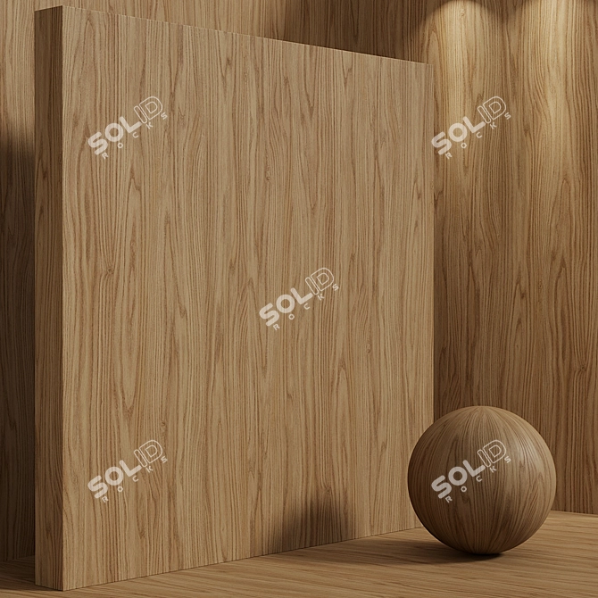  Seamless Oak Wood Material Set 3D model image 2