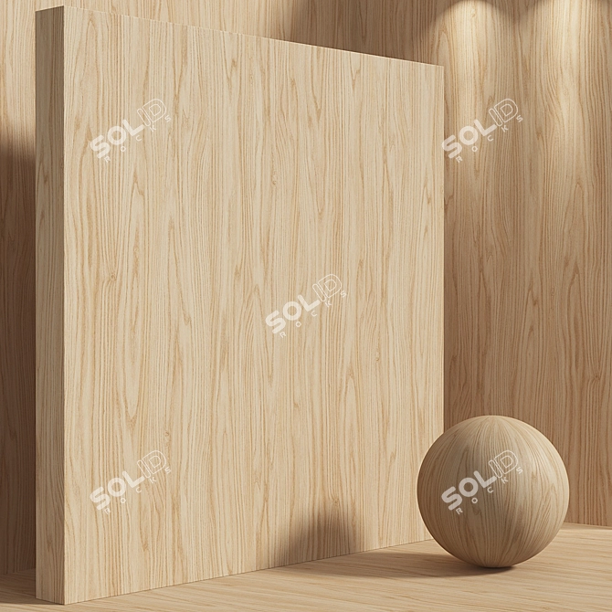  Seamless Oak Wood Material Set 3D model image 3