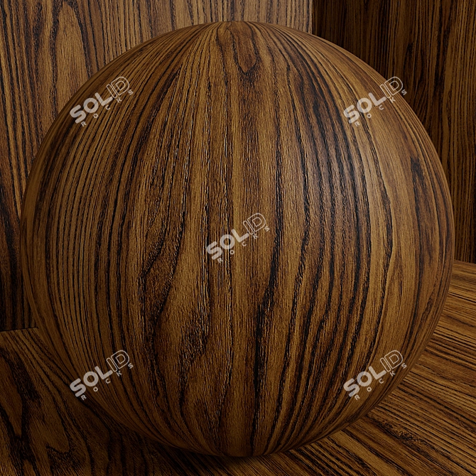  Seamless Oak Wood Material Set 3D model image 5