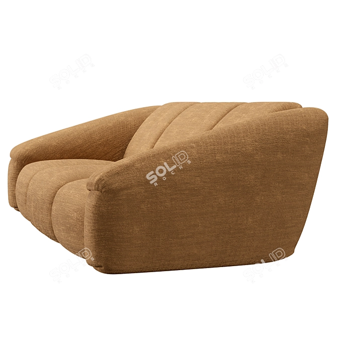 Comfortably Chic Puffer Sofa 3D model image 4