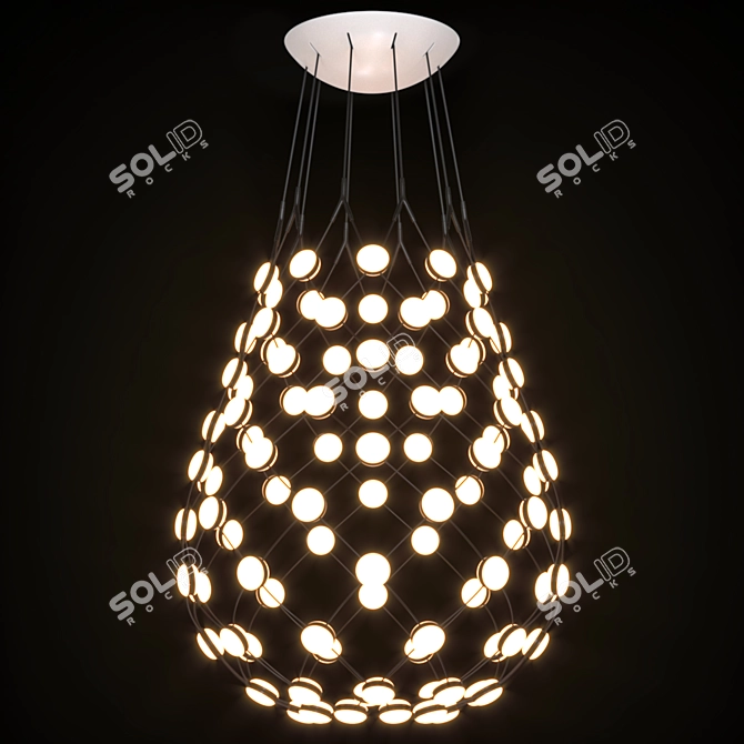 Elegant Lighting Fixture: Nacelle Chandelier 3D model image 2